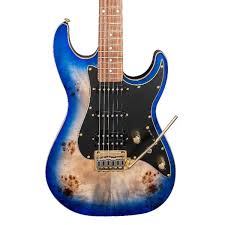 Michael Kelly Stratocaster Custom Collection 60 Blue Burl Ultra