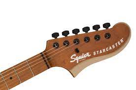 Fender Squier Contemporary Active Starcaster Guitar Roasted Maple Shoreline Gold