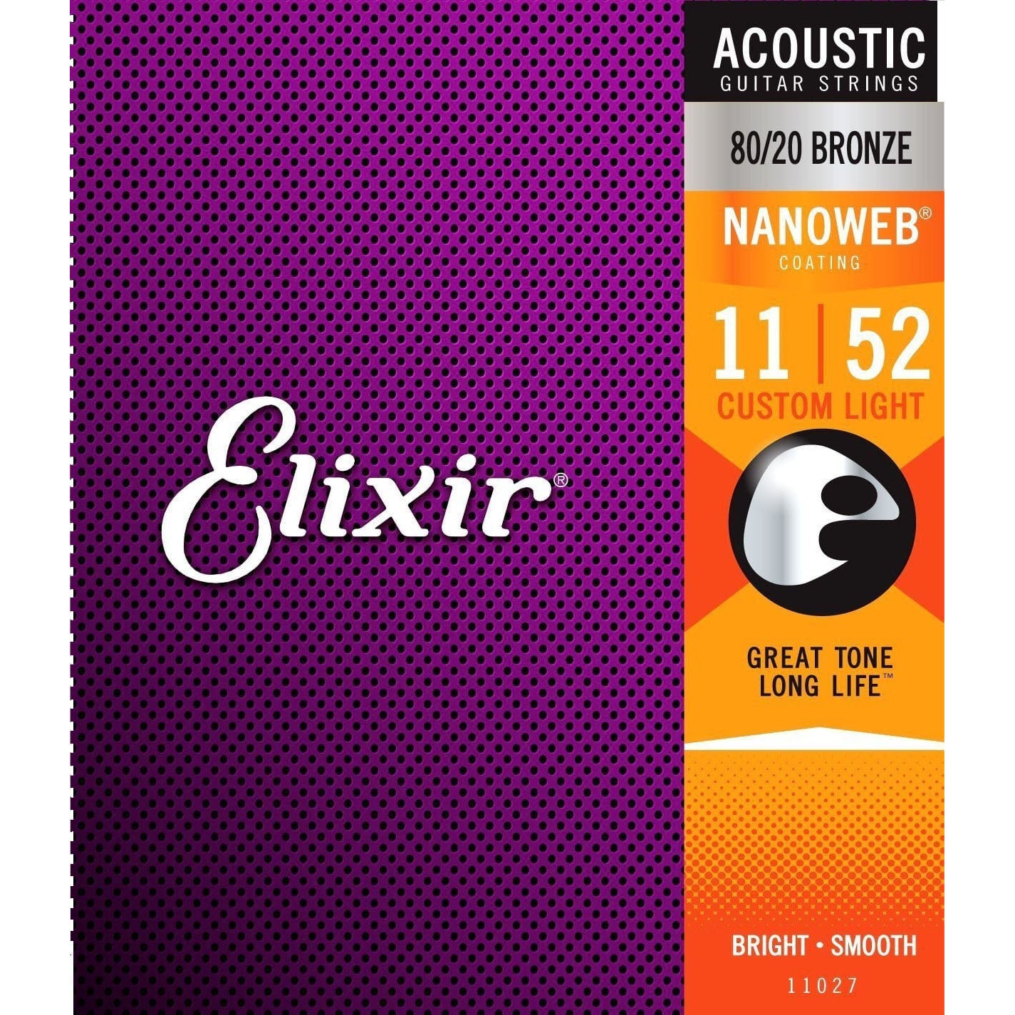 Elixir Nanoweb 11-52 Acoustic Guitar Strings
