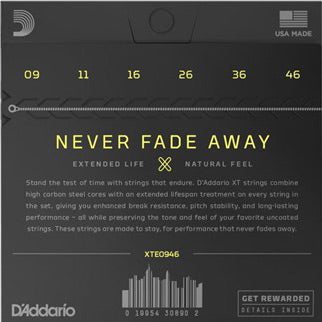 D'Addario XT 9-46 Electric Guitar Strings