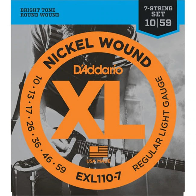 D'Addario EXL110-7 10-59 7-String Electric Guitar Strings