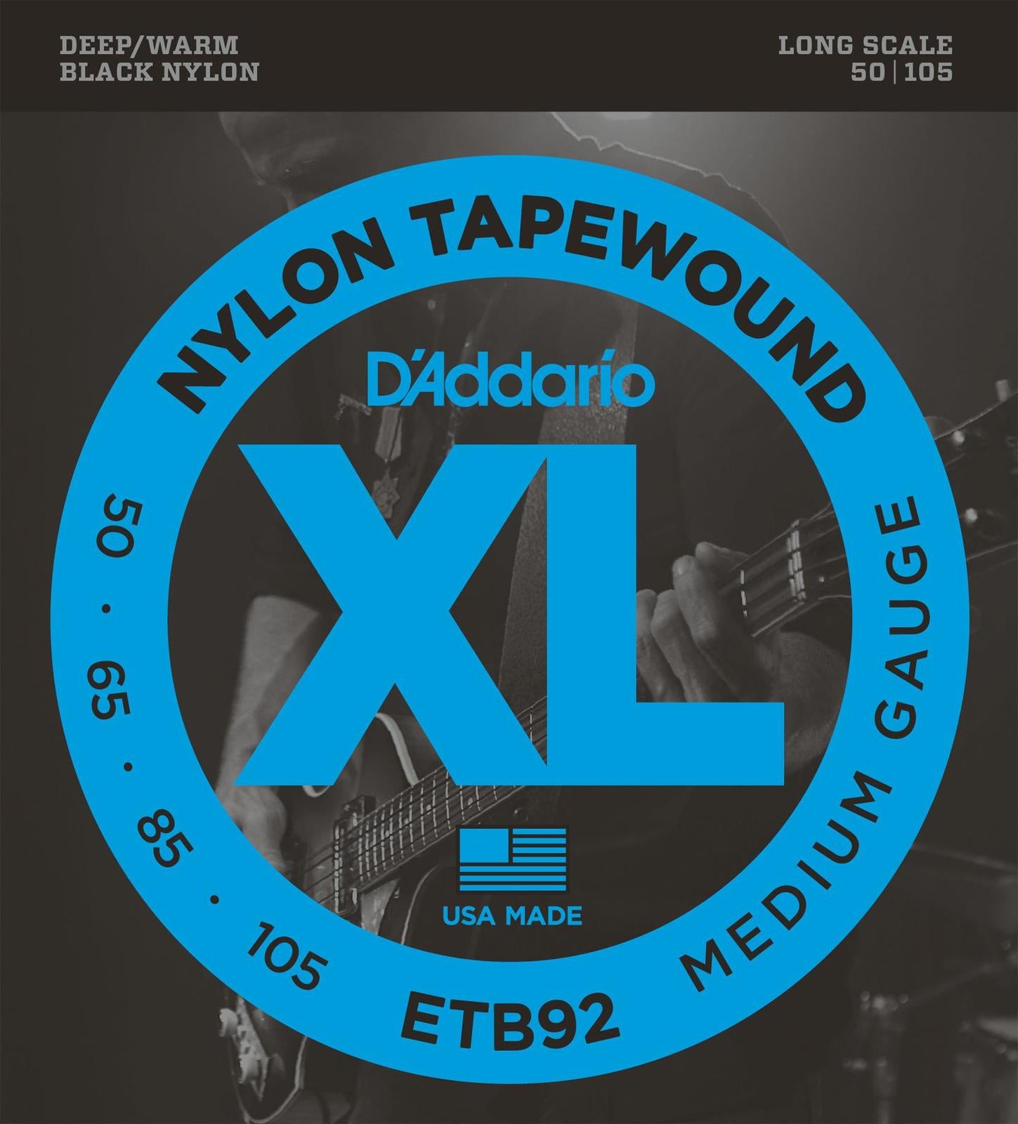 D'addario Tapewound ETB92 Medium Bass Strings