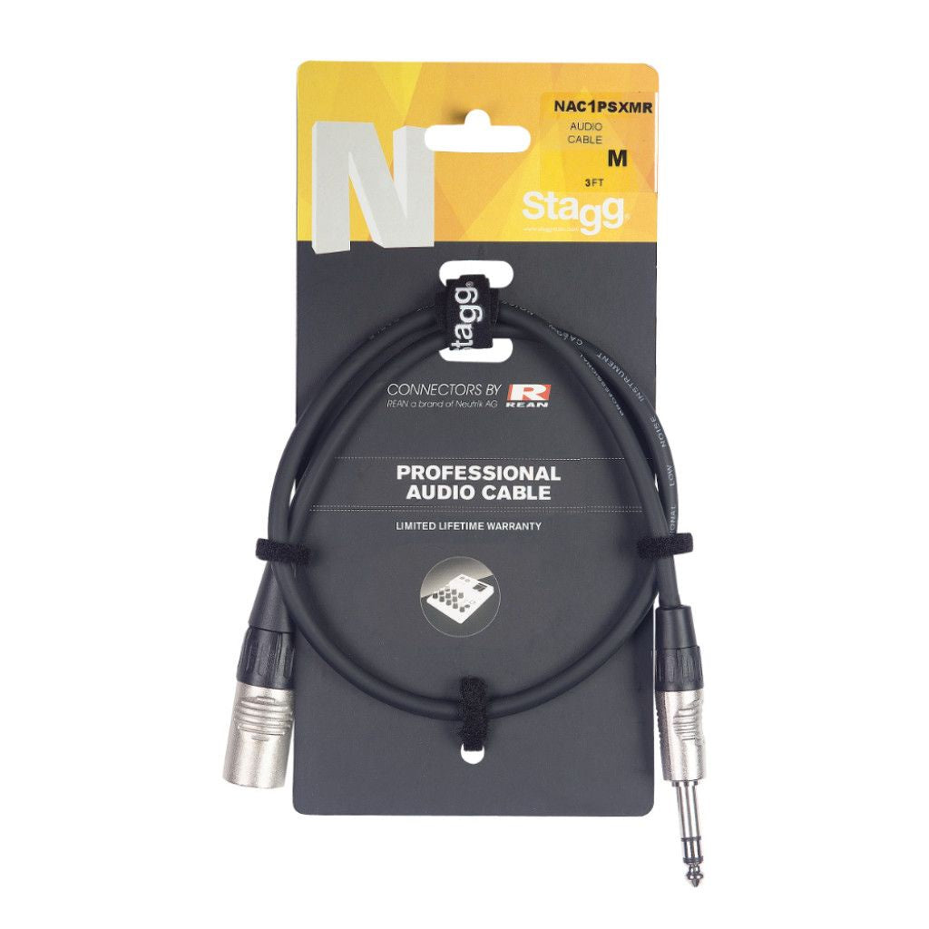 Stagg Audio Cable - XLR (male) to Stereo - 1 metre