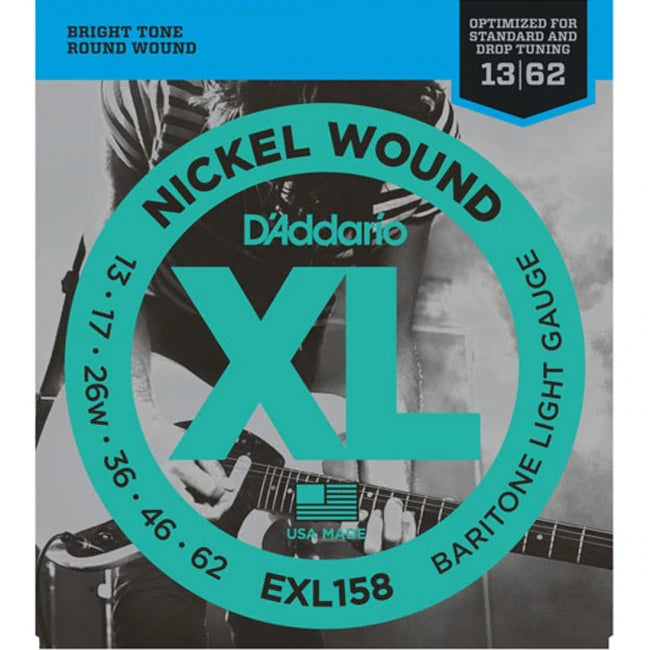 D'Addario Baritone EXL158 Light Electric Guitar Strings