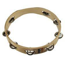 Drumfire 10" Wooden Tambourine