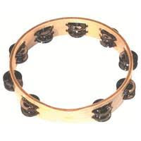 Drumfire 10' Tambourine Wood 8pr Double Row
