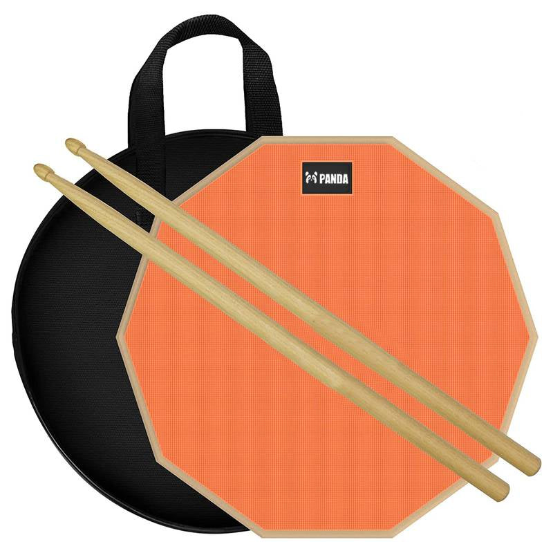 12" Double Sided Practise Pad w/ 5A Sticks, Bag, Mutes.