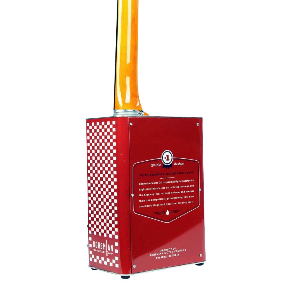 Bohemian Oil Can Motor Oil Red Electric Guitar