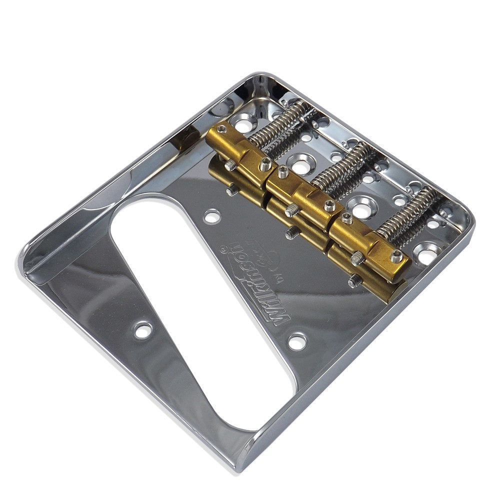 Wilkinson Tele Bridge Chrome W/Brass Saddles