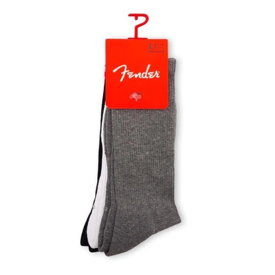 Fender Back Tab Crew Charcoal 3pk