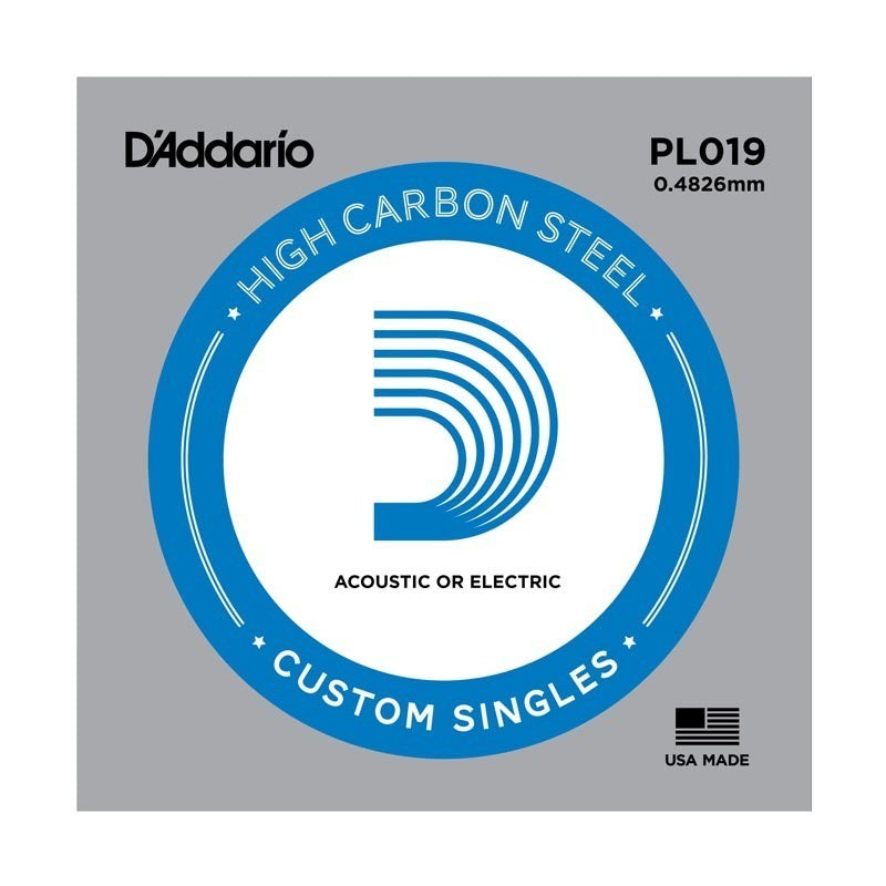 D'Addario SINGLES - Nickel Wound  019