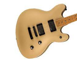 Fender Squier Contemporary Active Starcaster Guitar Roasted Maple Shoreline Gold