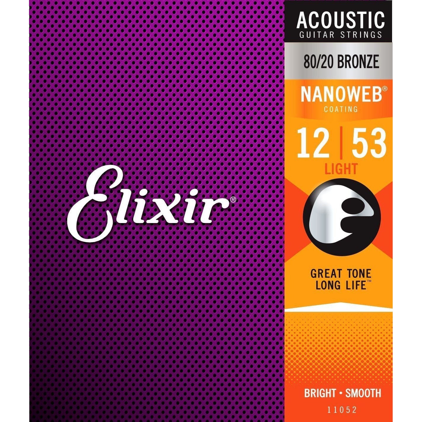 Elixir Nanoweb 12-53 Acoutic Guitar Strings