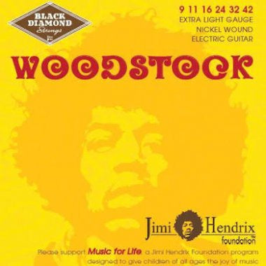 Jimi Hendrix Woodstock Extra light 9-42 Electric Strings