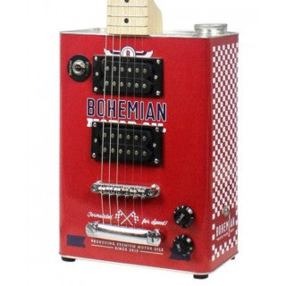 Bohemian Oil Can Motor Oil Red Electric Guitar