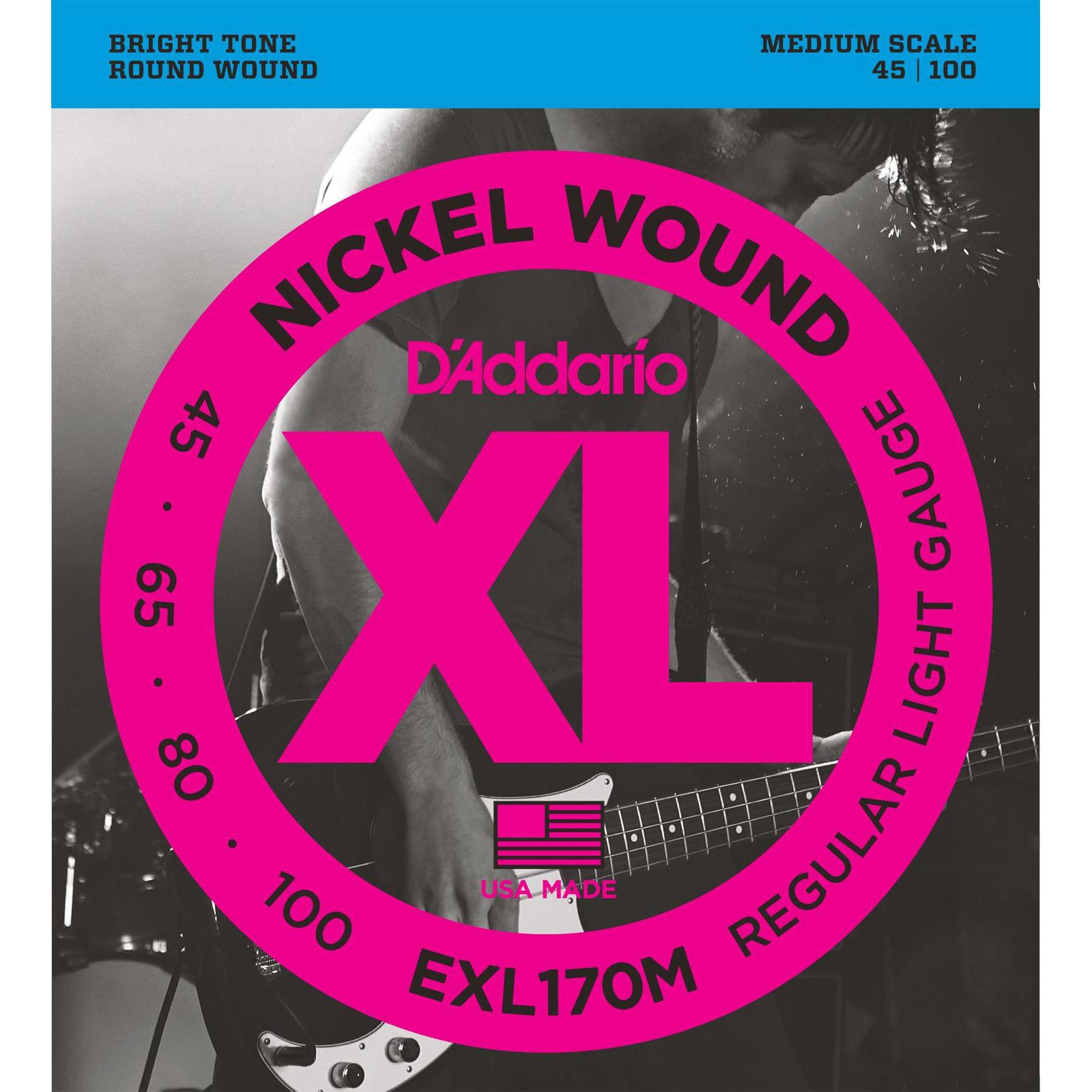 D'Addario EXL170M Medium Scale Bass Strings