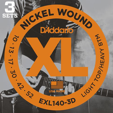 D'Addario EXL140 3-Pack Electric Guitar Strings