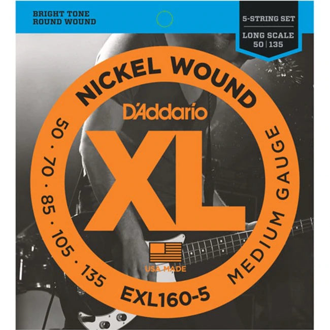 Daddario EXL160-5 Long Scale Bass Strings