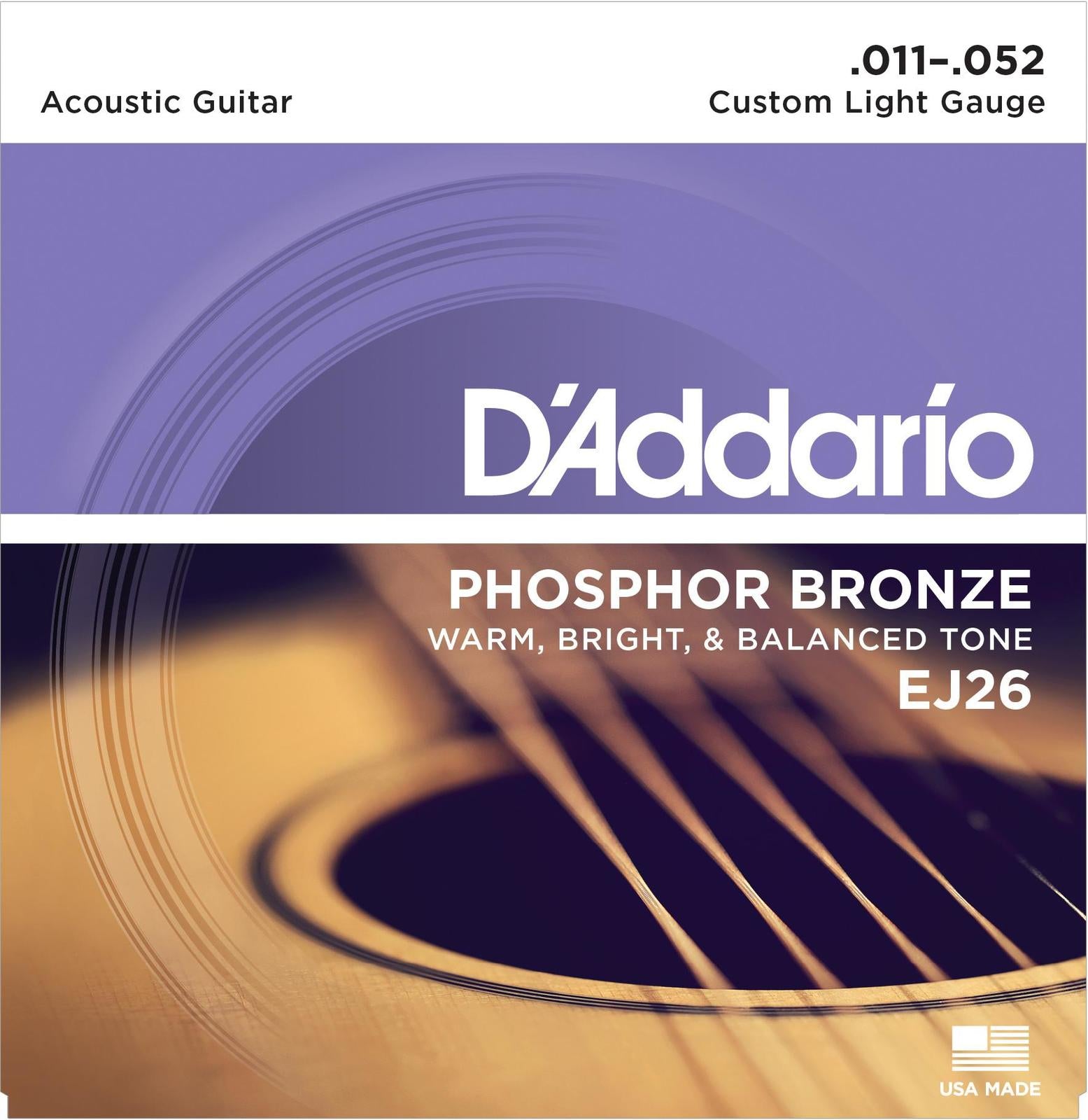 D'Addario EJ26 11-52 Acoustic Guitar Strings