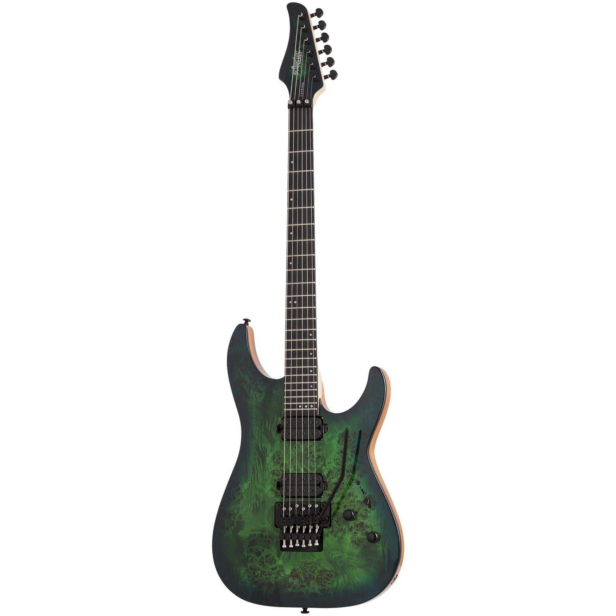 Schecter C6 Pro Green Aqua Burst (AQB) Electric Guitar