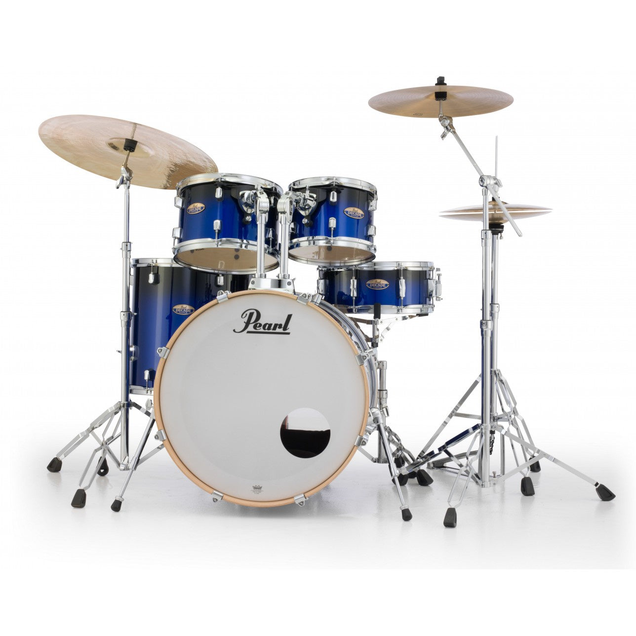 Pearl Decade Maple 22" Fusion Plus 5 Piece Drum Kit in Kobalt Blue Fade Lacquer Finish