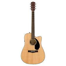 Fender CD-60SCE Acoustic Guitar Natural Dreadnought Solid Cutaway Electric