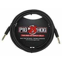 Pig Hog Back in Black Woven 10ft Instrument Cable