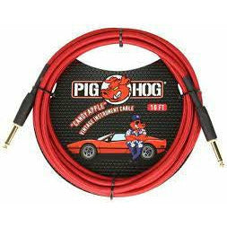 Pig Hog Candy Apple Red 10ft Instrument Cable