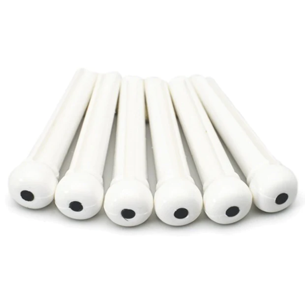 Bridge pins - White with Black Dot