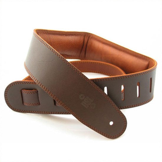 Padded Guitar Strap - Leather, Brown