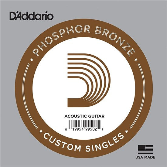 D'Addario SINGLES - PB42 Phosphor Bronze Acoustic Guitar Single String