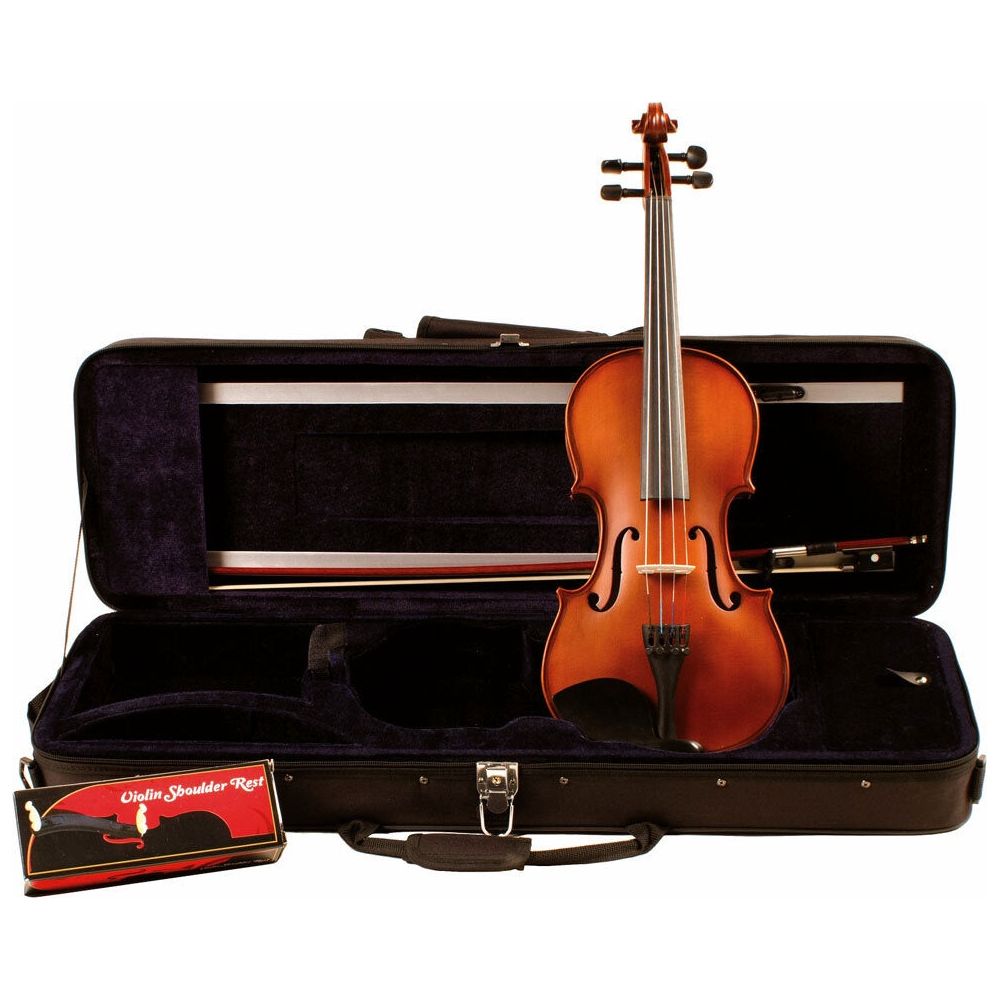 Ernst Keller 3/4 Violin Outfit - Hand carved T/B/S Ebony FretBoard